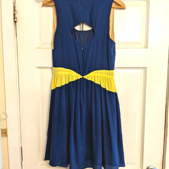 Size M Boundary & Co. Silk color block "Annie" dress - Picture 5 of 11